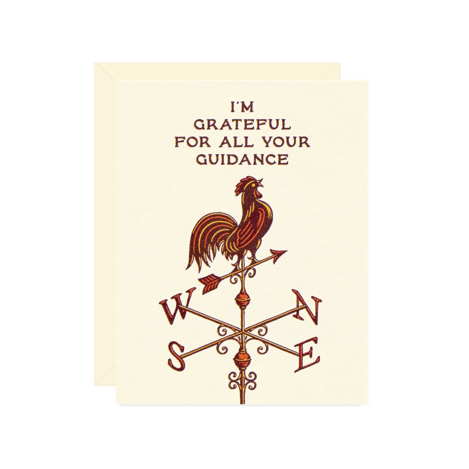 Wallflower Paper & Party Cards Thank You Weathervane Greeting Card