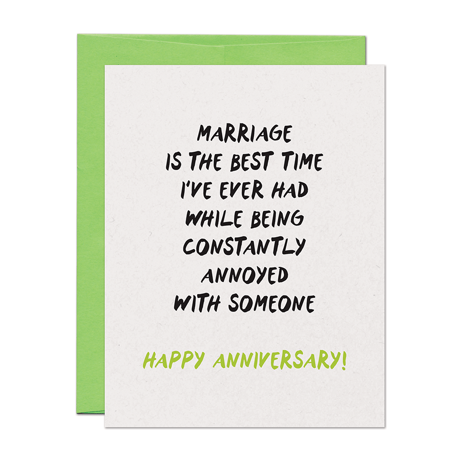 Warren Tales Cards Best Marriage Annoyed Anniversary Card