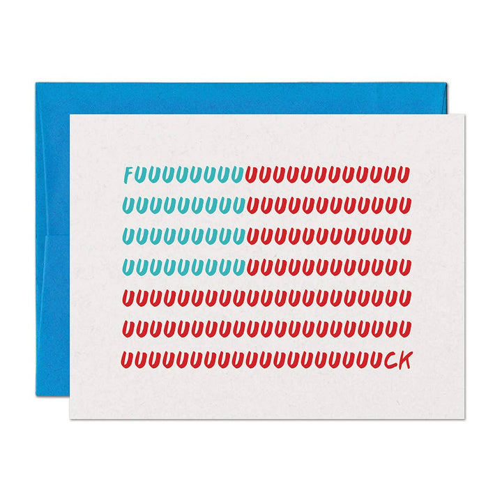 Warren Tales Cards Fuuuck USA Flag Support Sympathy Card
