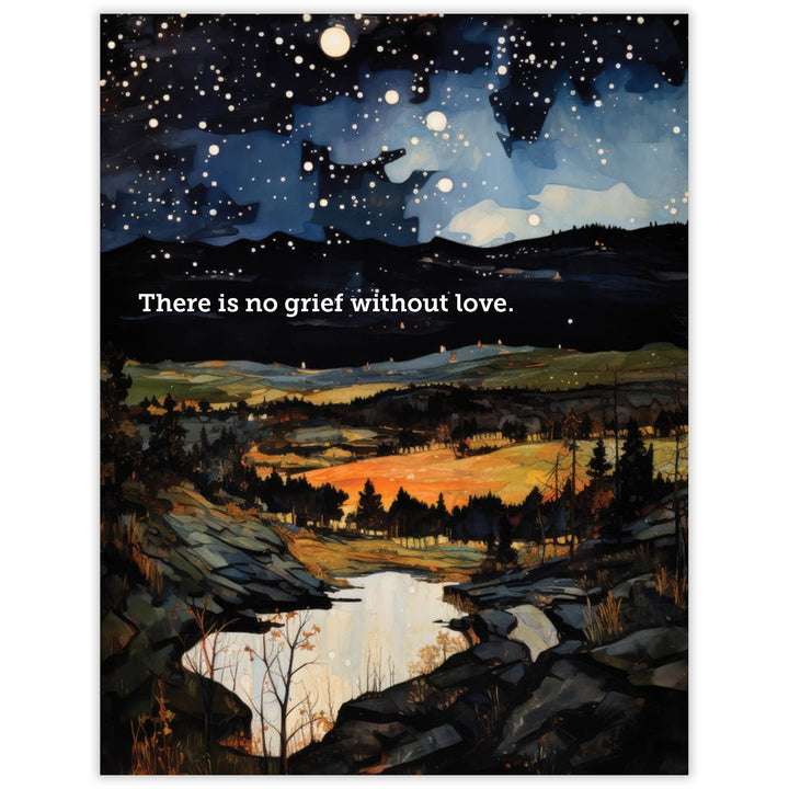 Waterknot Cards Dark and Light Sympathy Card