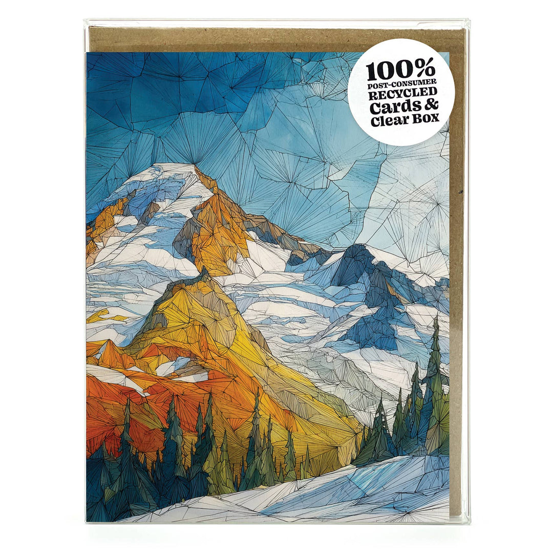 Waterknot Cards Geometric Mountains - Recycled Notecard Box Set