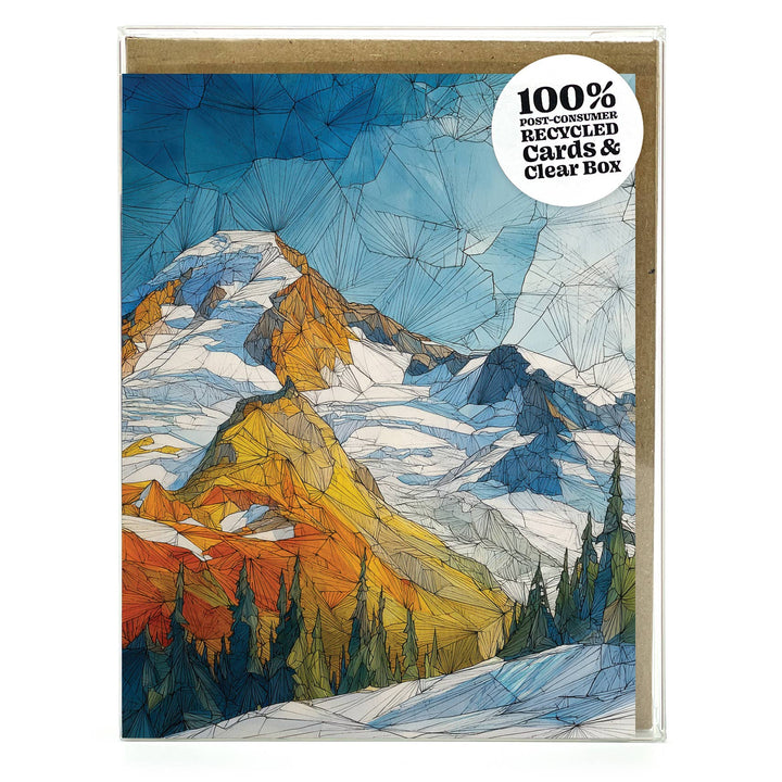 Waterknot Cards Geometric Mountains - Recycled Notecard Box Set