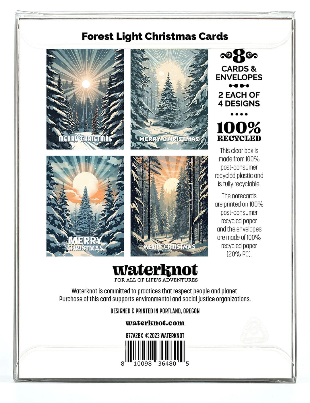 Waterknot Holiday Cards Forest Light Christmas Cards Box Set