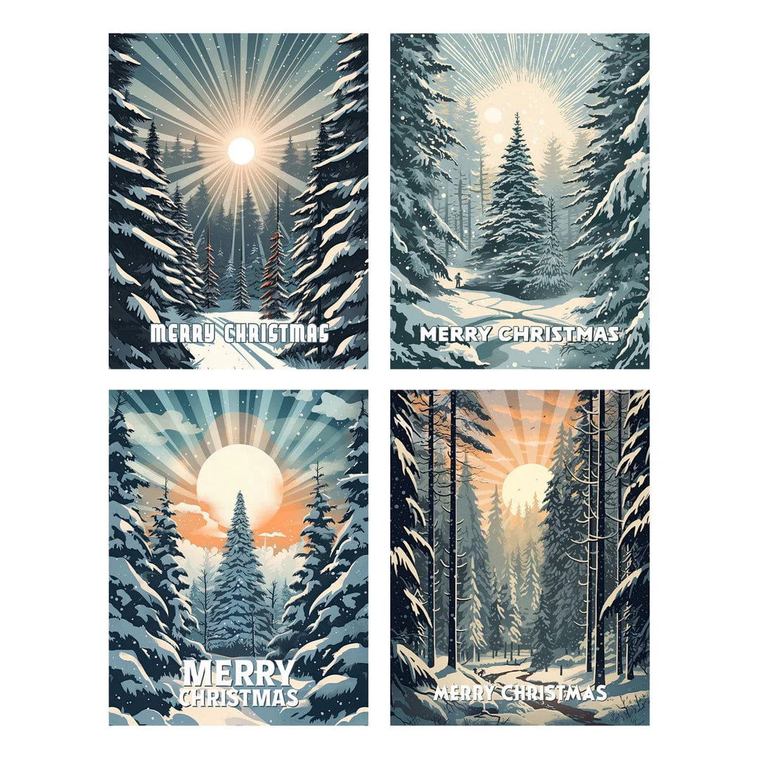 Waterknot Holiday Cards Forest Light Christmas Cards Box Set