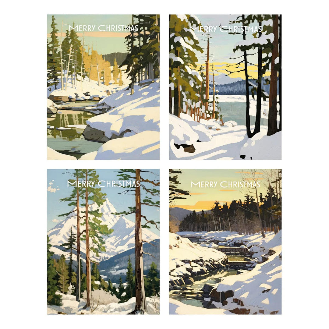 Waterknot Holiday Cards Winter Landscapes Christmas Cards Box Set