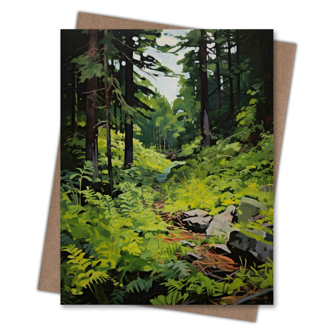 Waterknot Into the Forest Trail Notecard