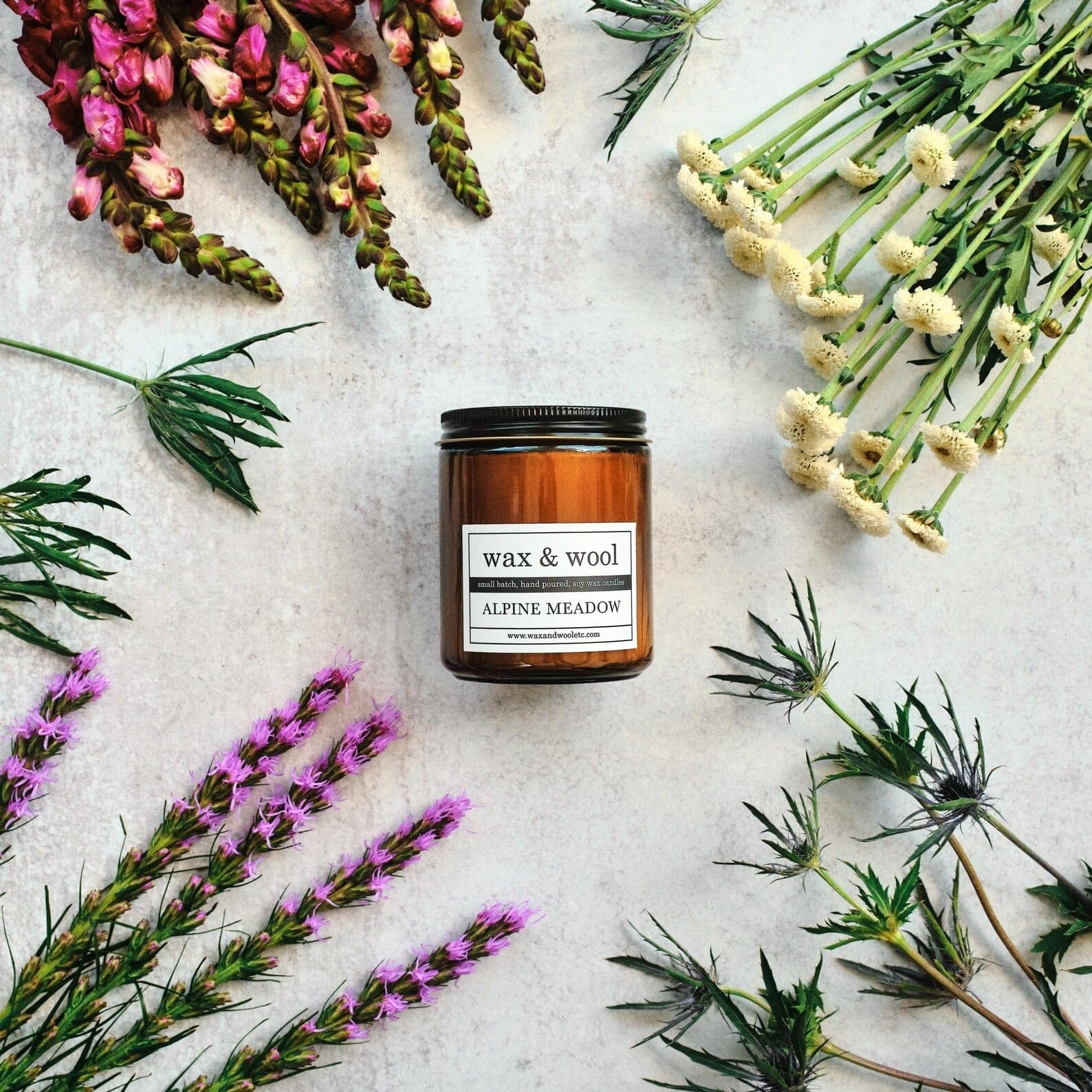 Wax & Wool candle Alpine Meadow