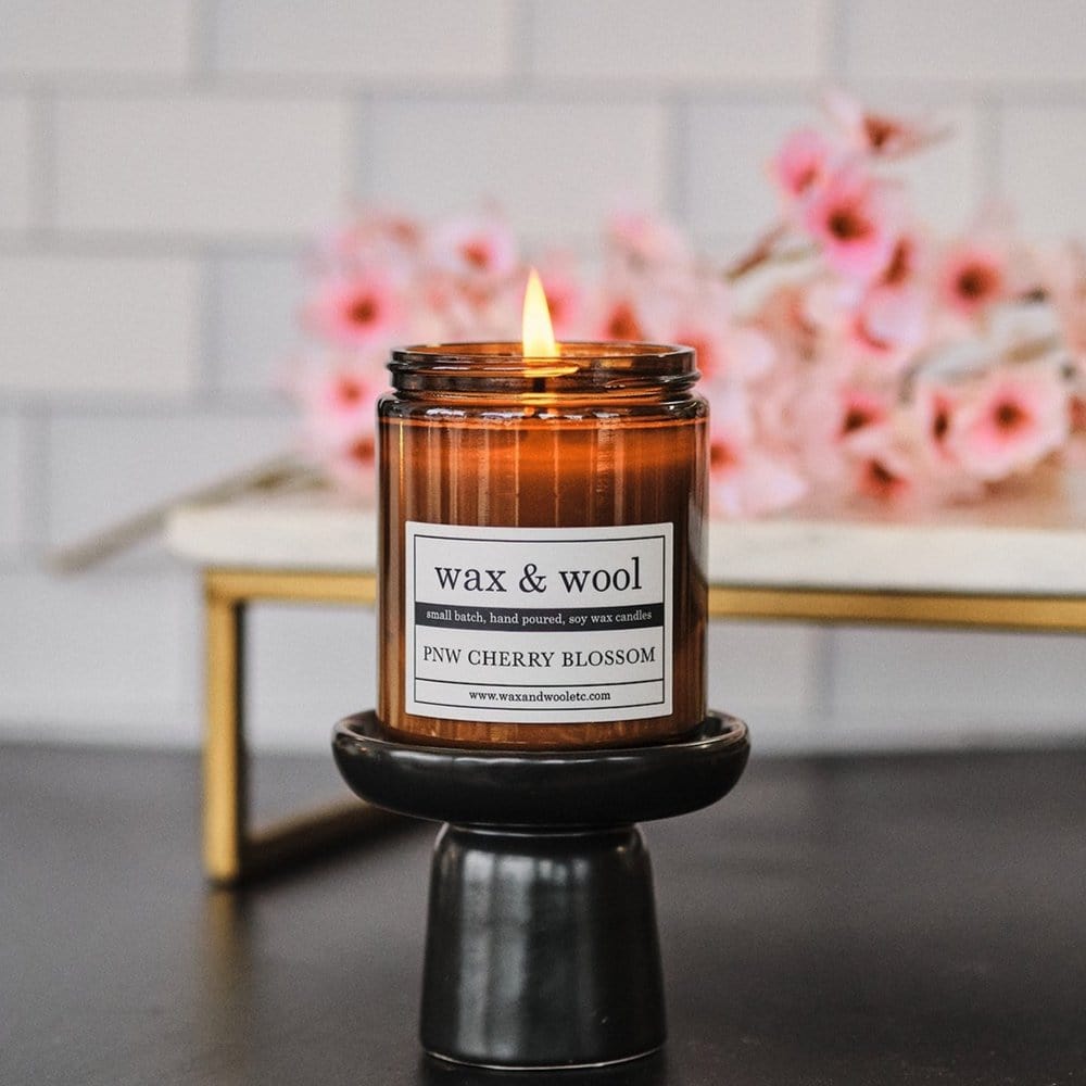 Wax & Wool candle PNW Cherry Blossom Candle