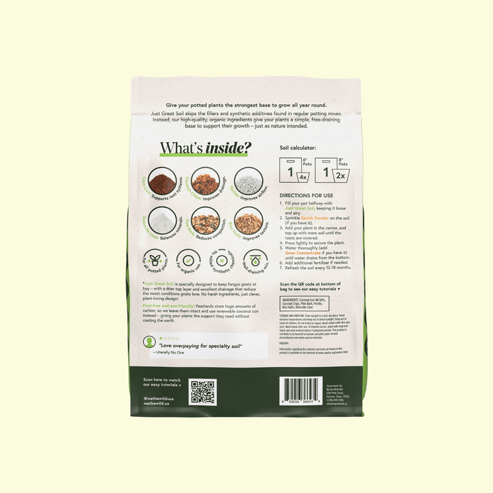 We The Wild Plant Care USA Plants Just Great Soil Potting Mix