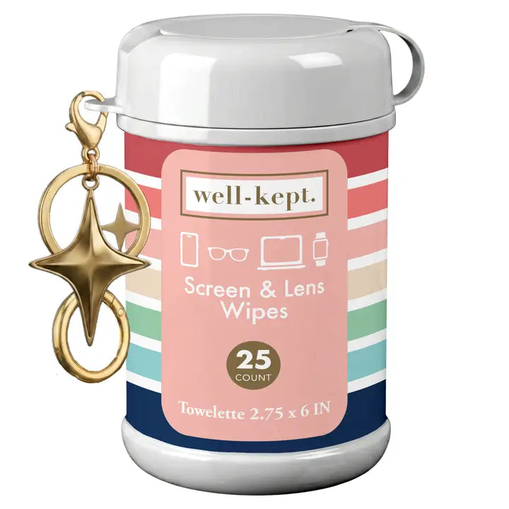 Well-Kept Gifts Mini Canister Screen Wipes Bag Charm - Better Days