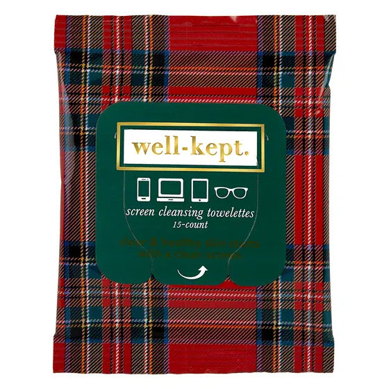 Well-Kept Gifts Screen Cleansing Wipes - Royal Stewart