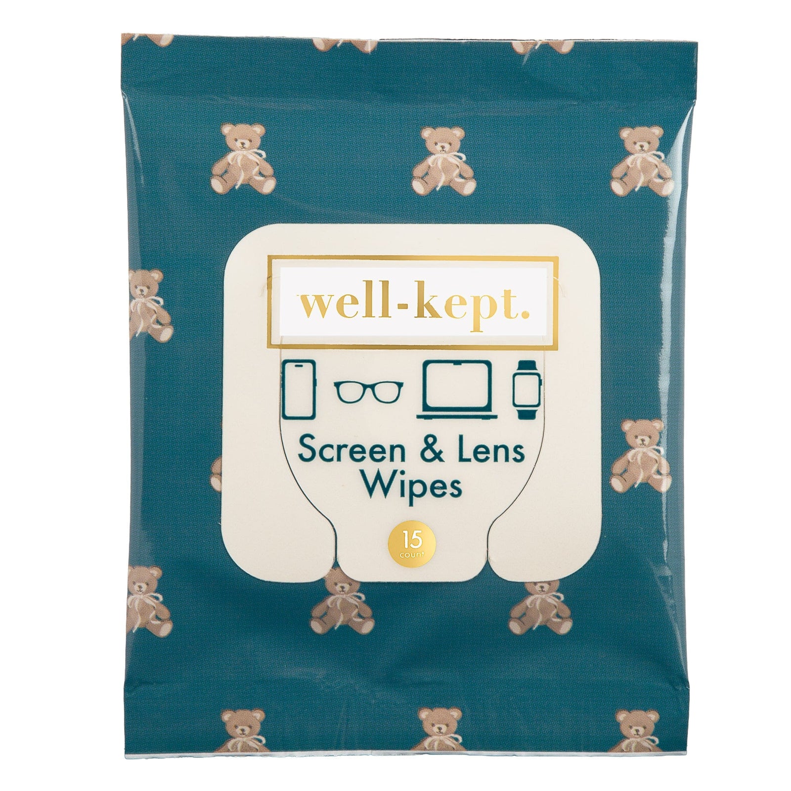 Well-Kept Gifts Screen Cleansing Wipes - Teddy