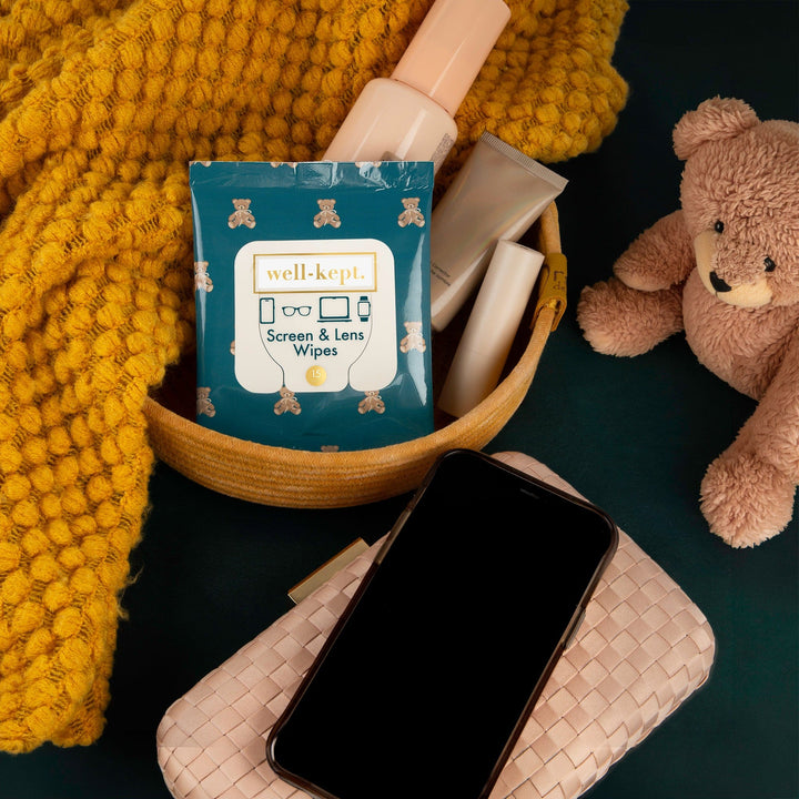 Well-Kept Gifts Screen Cleansing Wipes - Teddy