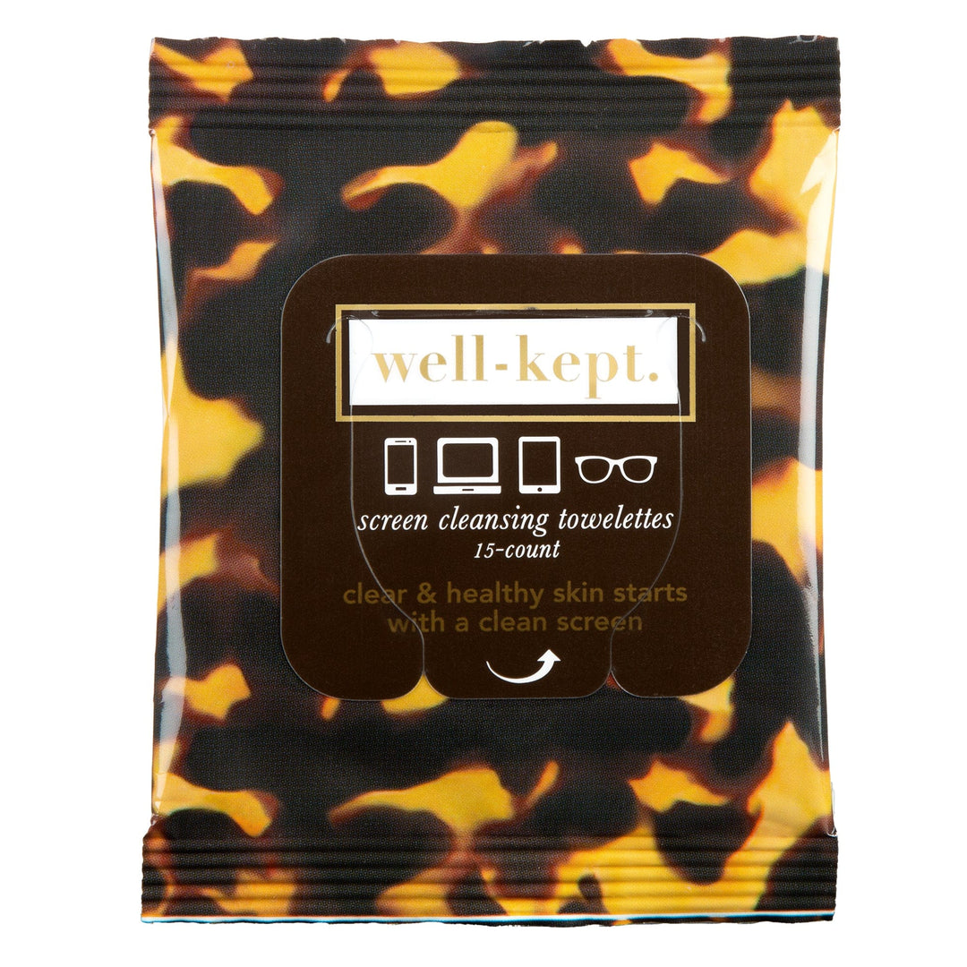 Well-Kept Gifts Screen Cleansing Wipes - Tortoiseshell