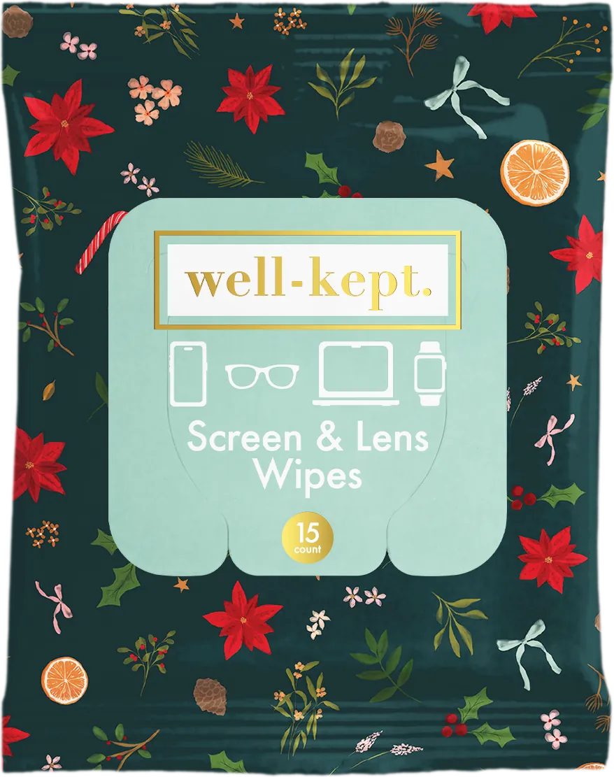 Well-Kept Gifts Screen Cleansing Wipes - Winter Simmer