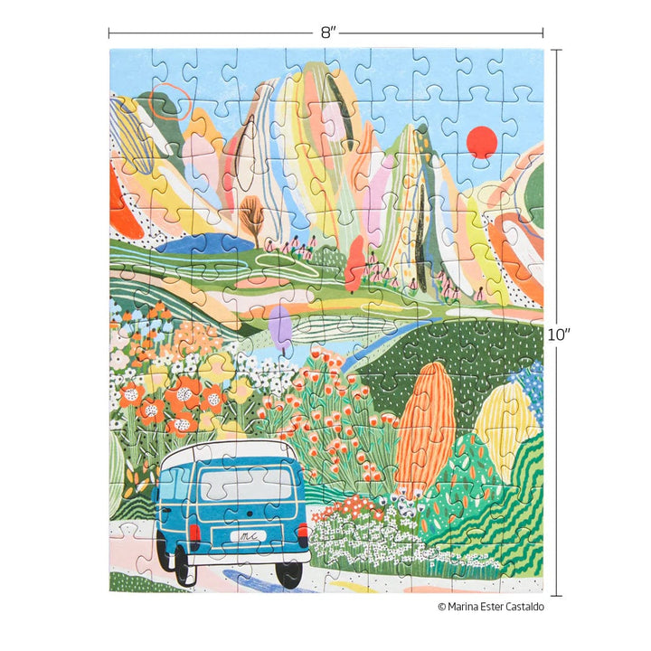 WerkShoppe Puzzle Day Tripping 100 Piece Jigsaw Puzzle