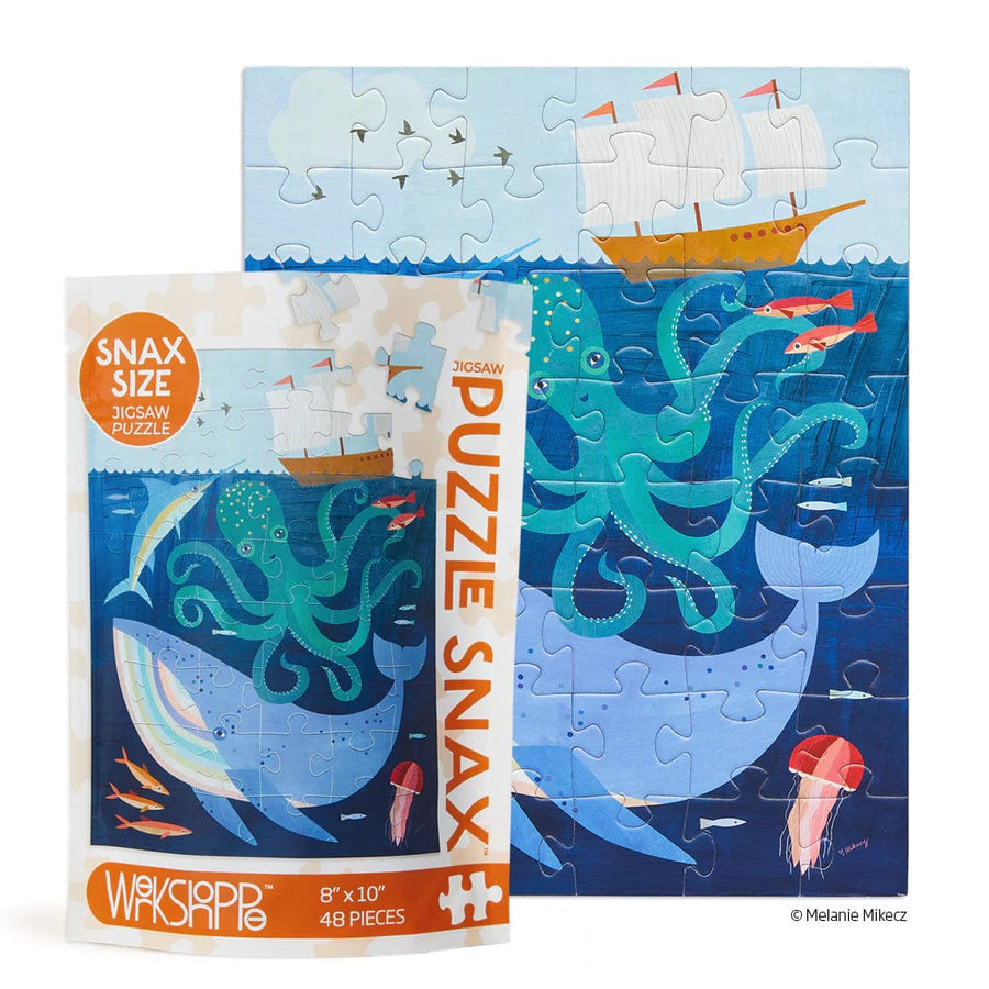 WerkShoppe Puzzle Deep Sea Adventure 48 Piece Jigsaw Puzzle Snax