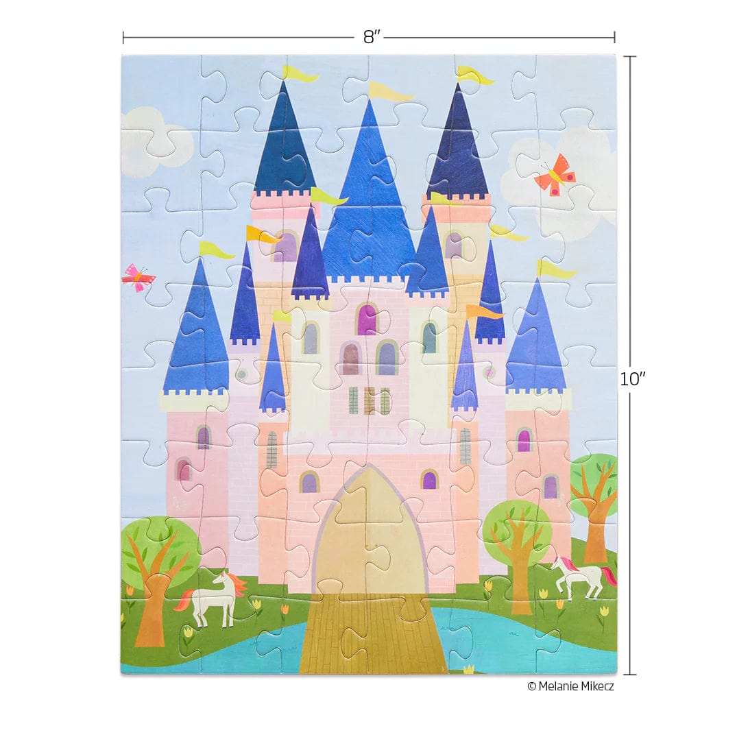 WerkShoppe Puzzle Pink Royal Castle 48 Piece Jigsaw Puzzle Snax