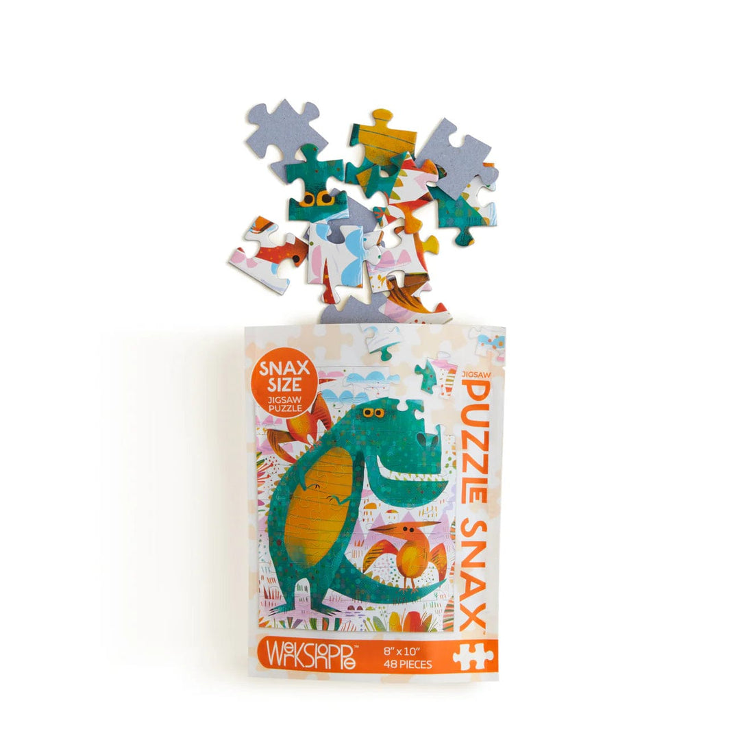 WerkShoppe Puzzle T-Rex and Friends 48 Piece Jigsaw Puzzle Snax