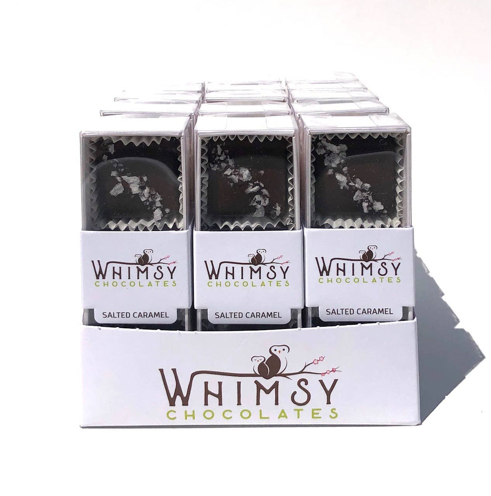 Whimsy Chocolates Treats Dark Salted Caramel - 3pc