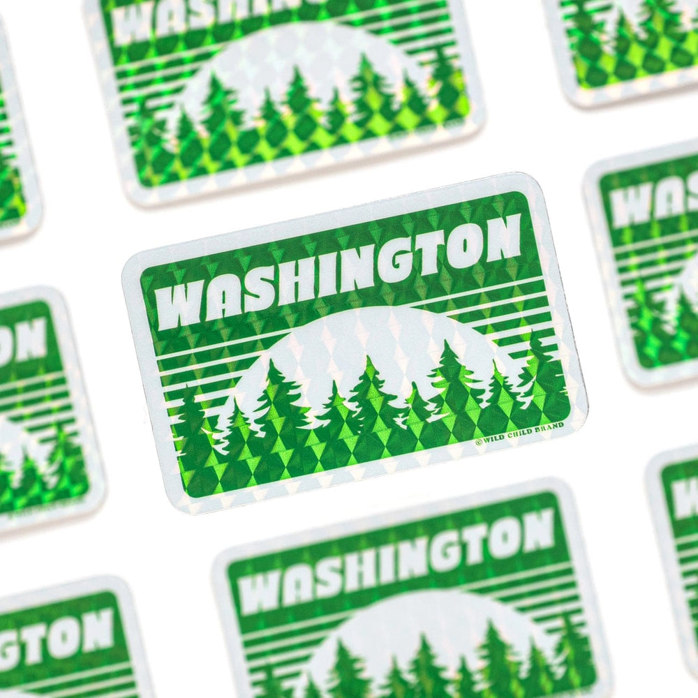 Wild Child Brand Sticker Washington Holographic Sticker