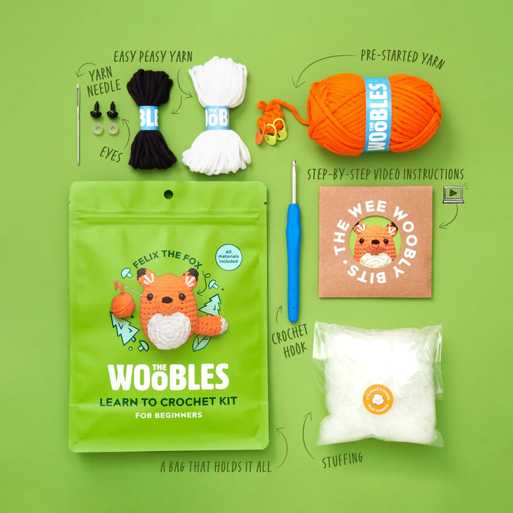 Woobles Gifts Felix the Fox Crochet Kit | The Woobles
