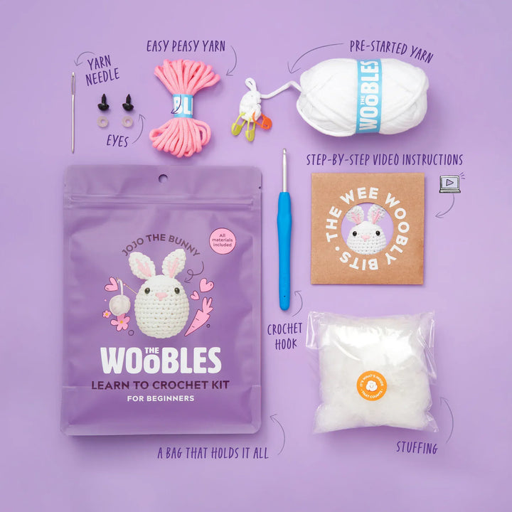 Woobles Gifts Jojo the Bunny Crochet Kit | The Woobles