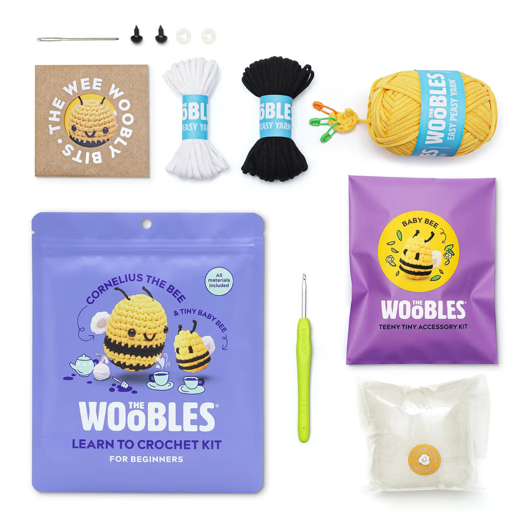 Woobles Gifts Mommy &amp; Me Cornelius the Bee Combo Crochet Kit | The Woobles
