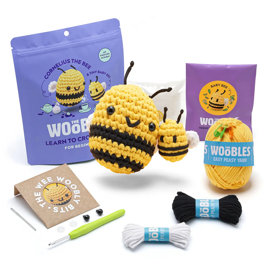 Woobles Gifts Mommy &amp; Me Cornelius the Bee Combo Crochet Kit | The Woobles