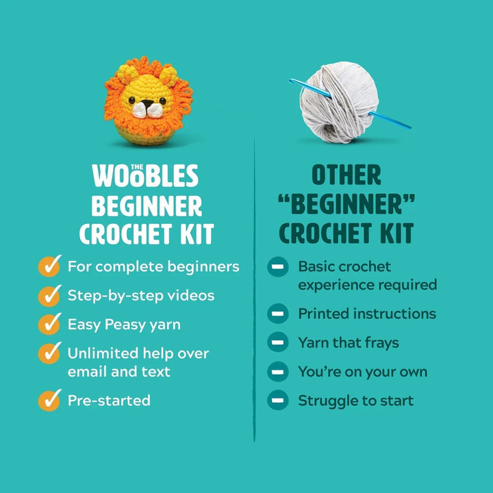 Woobles Gifts Scooter the Racoon Crochet Kit | The Woobles