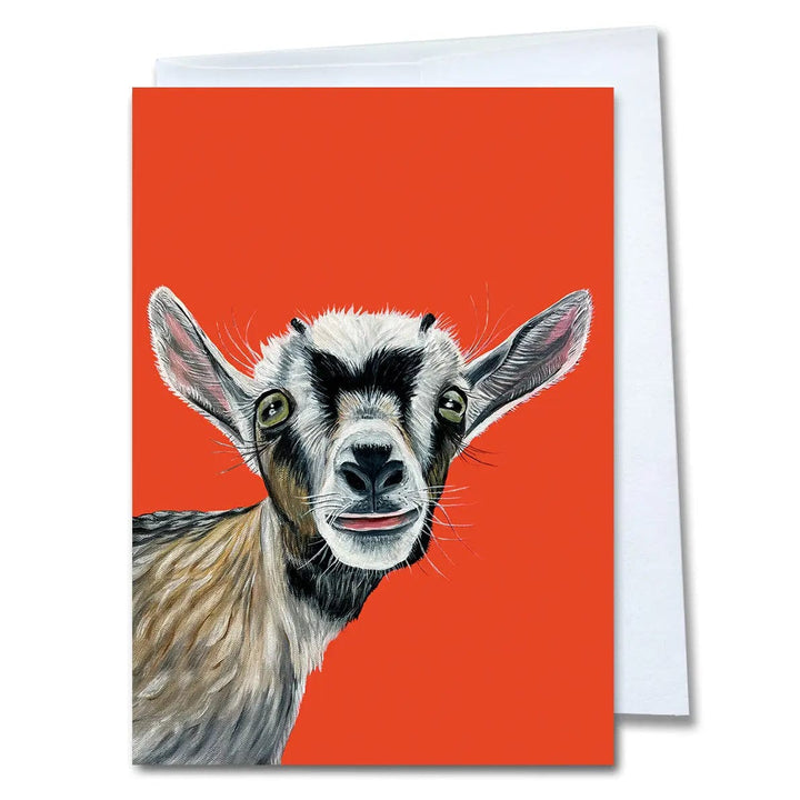 Woollybear Explores Card Ingrid the Goat Greeting Card