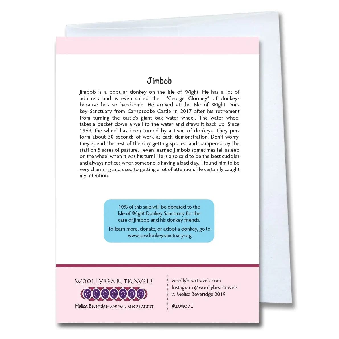 Woollybear Explores Card Jimbob the Donkey Greeting Card