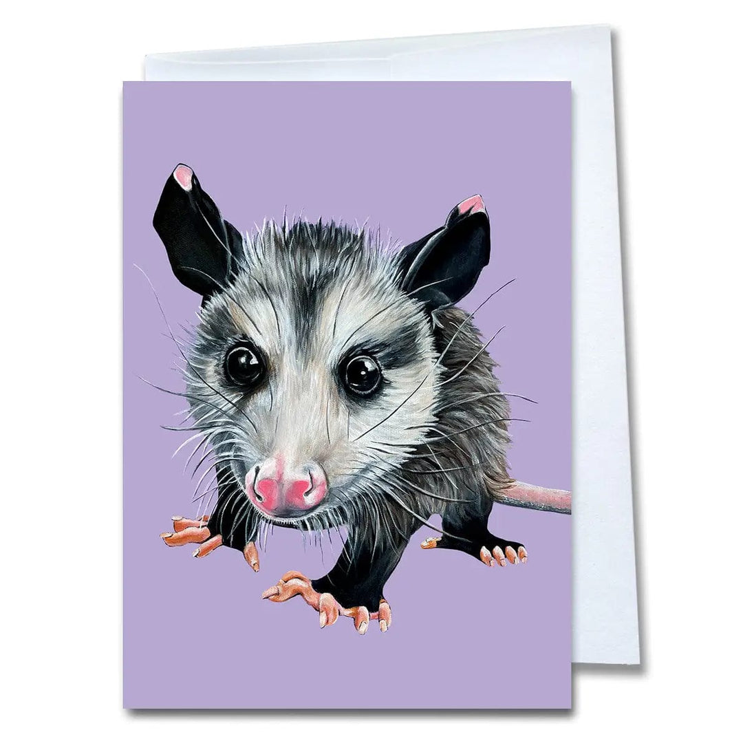 Woollybear Explores Card Peanut the Opossum Greeting Card