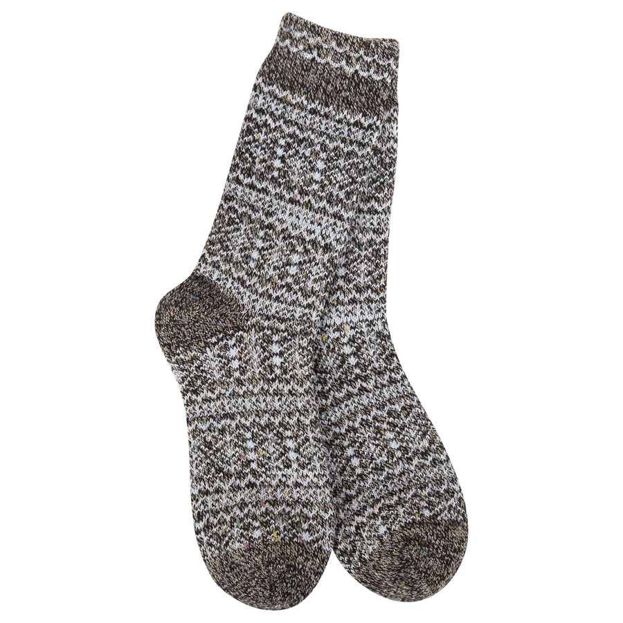 World's Softest Socks Fashion Holiday Confetti Crew Socks - Blue Dark Confetti