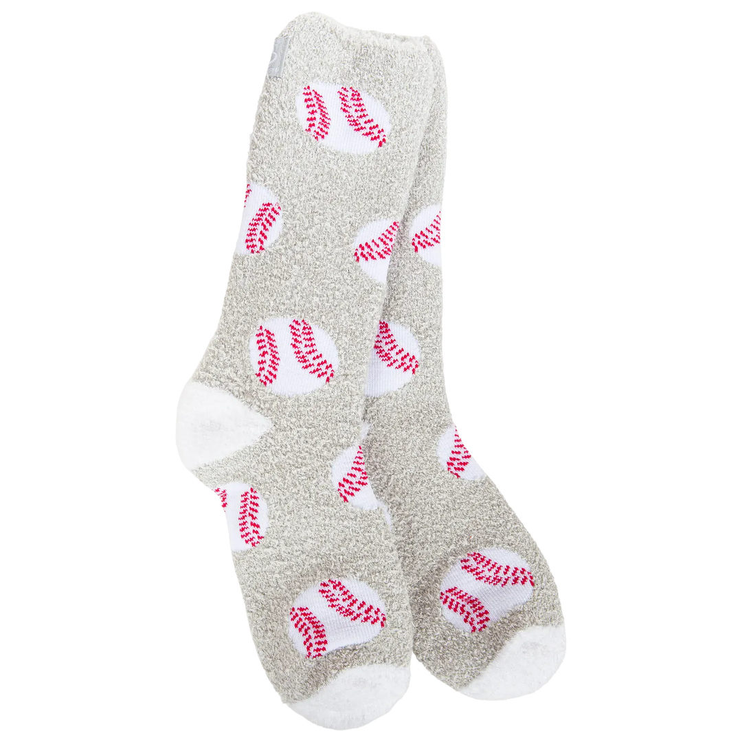 World's Softest Socks Fashion Spring Cozy Crew Socks - Baseball
