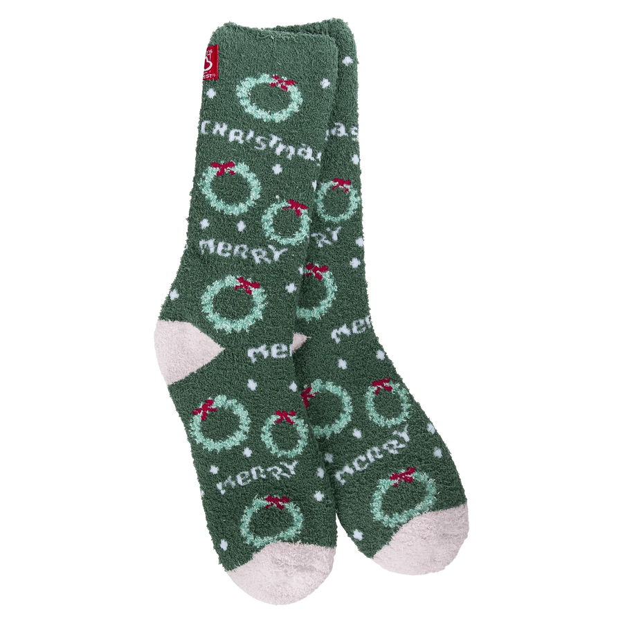 World's Softest Socks Holiday Holiday Cozy Crew - Merry Christmas