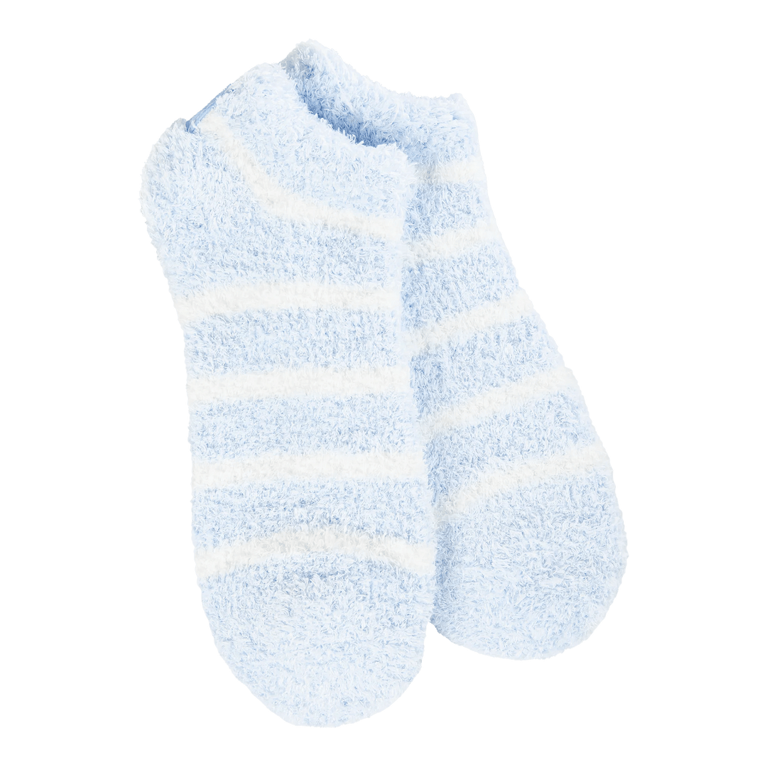 World's Softest Socks Socks Cozy Low Sock Socks - Oxford Blue Stripe