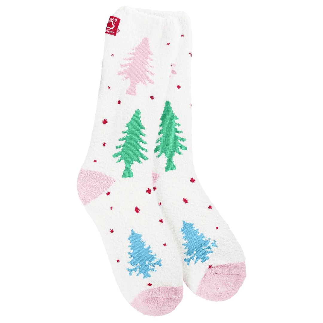 World's Softest Socks Socks Holiday Cozy Crew - Whimsical Forest