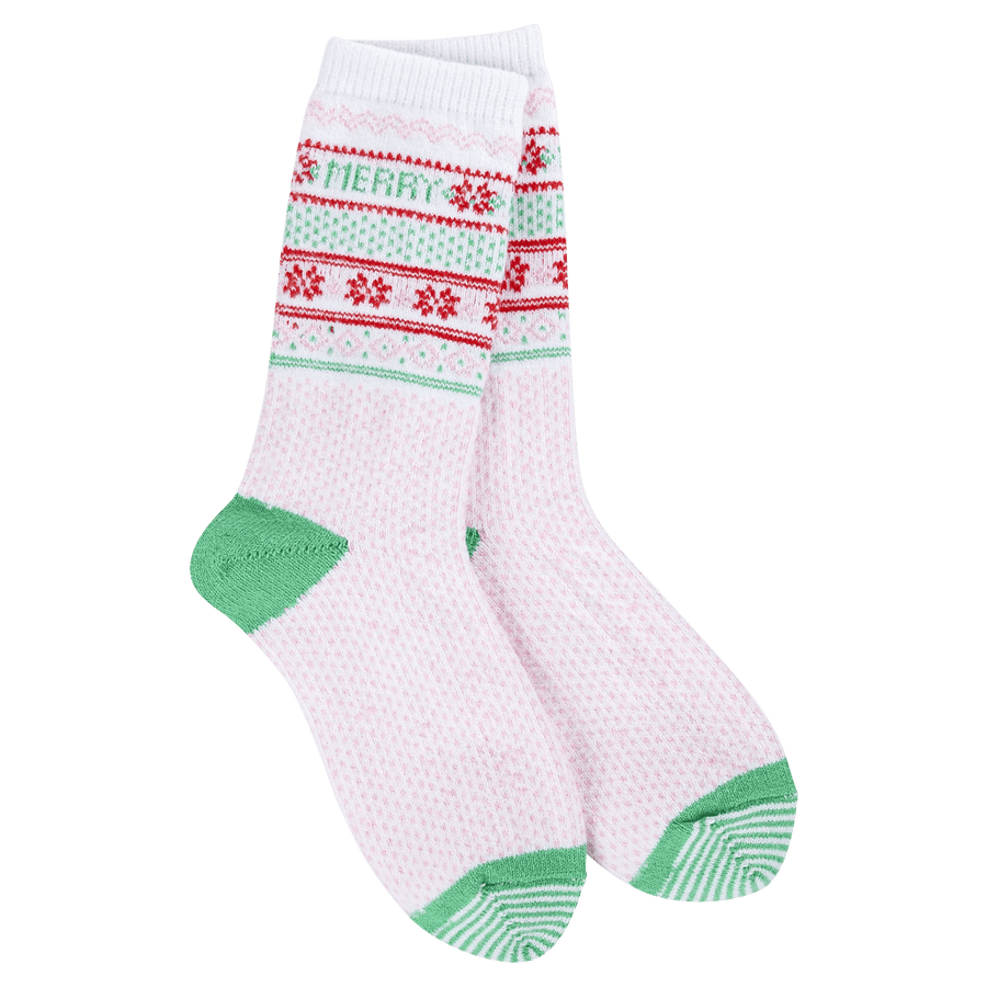 World's Softest Socks Socks Holiday Mini Crew - Merry Christmas