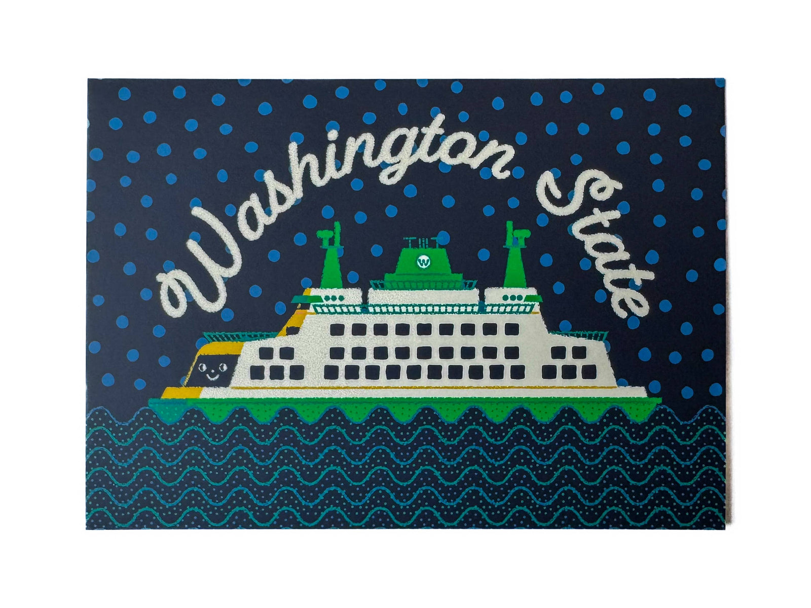 Wug Prints Cards Washington State Ferry Postcard
