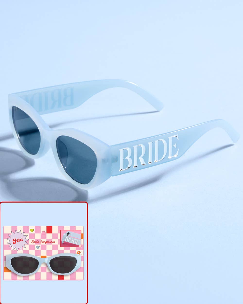 xo, Fetti Gifts Blue Bride Sunglasses