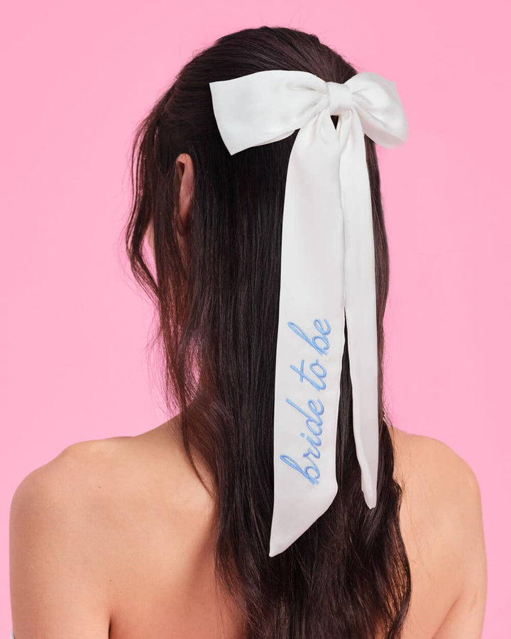 xo, Fetti Gifts Bride To Be Embroidered Hair Bow
