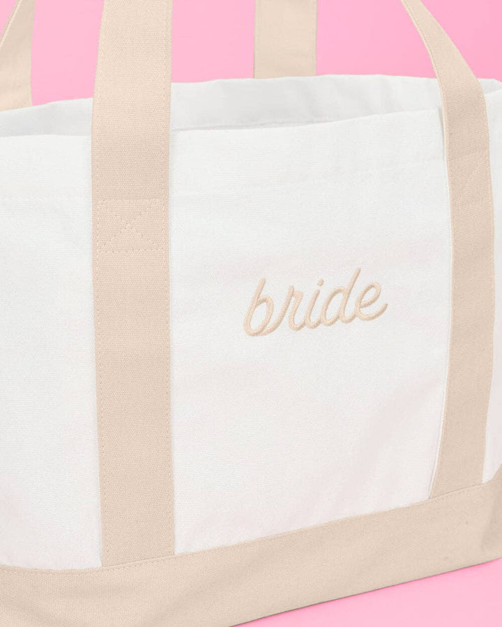 xo, Fetti Gifts Neutral Bride Boat Tote Bag