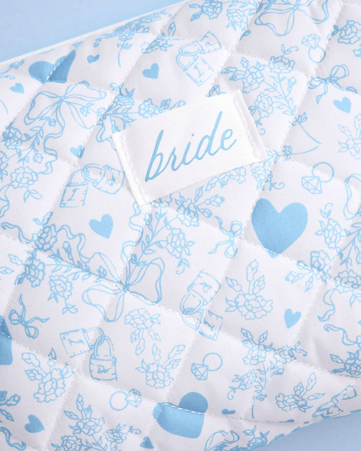 xo, Fetti Gifts Quilted Cosmetic Bag - Bride