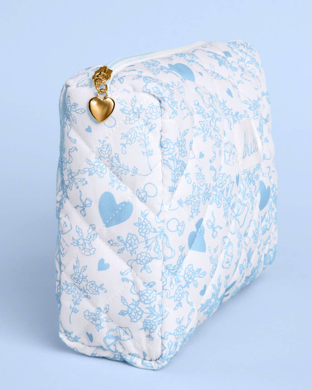 xo, Fetti Gifts Quilted Cosmetic Bag - Bride