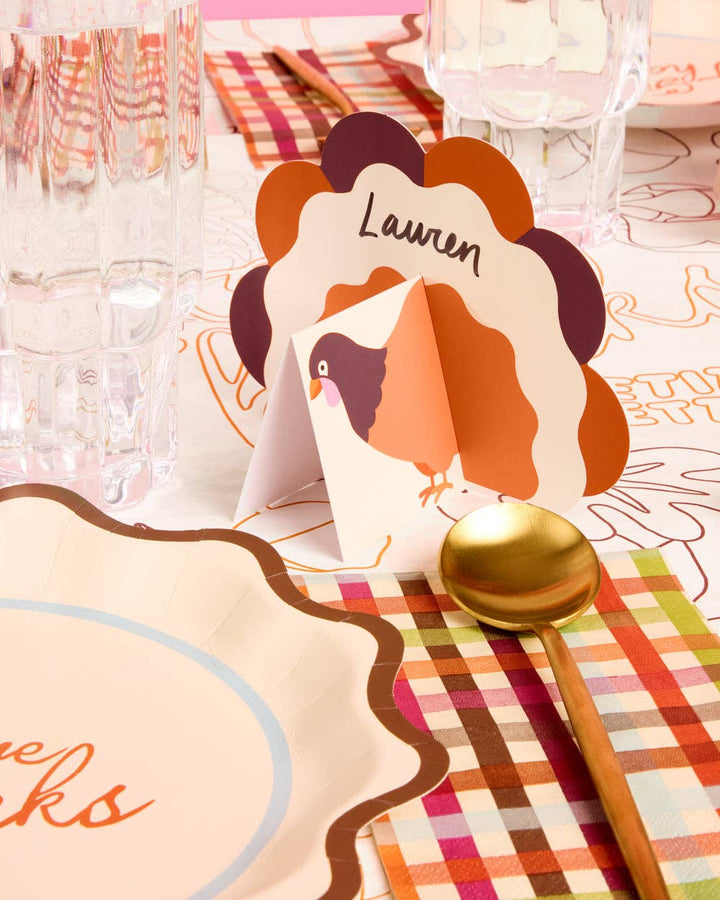 xo, Fetti Gifts Turkey Time Place Cards - set of 12