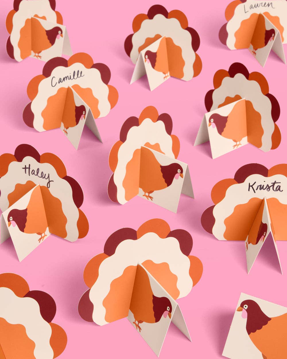 xo, Fetti Gifts Turkey Time Place Cards - set of 12