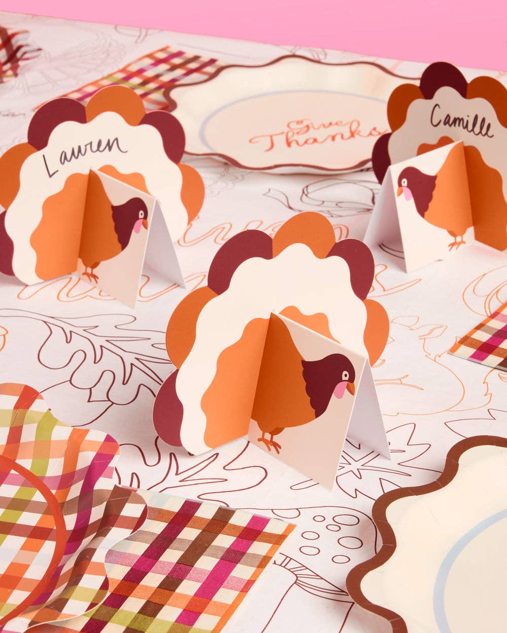 xo, Fetti Gifts Turkey Time Place Cards - set of 12