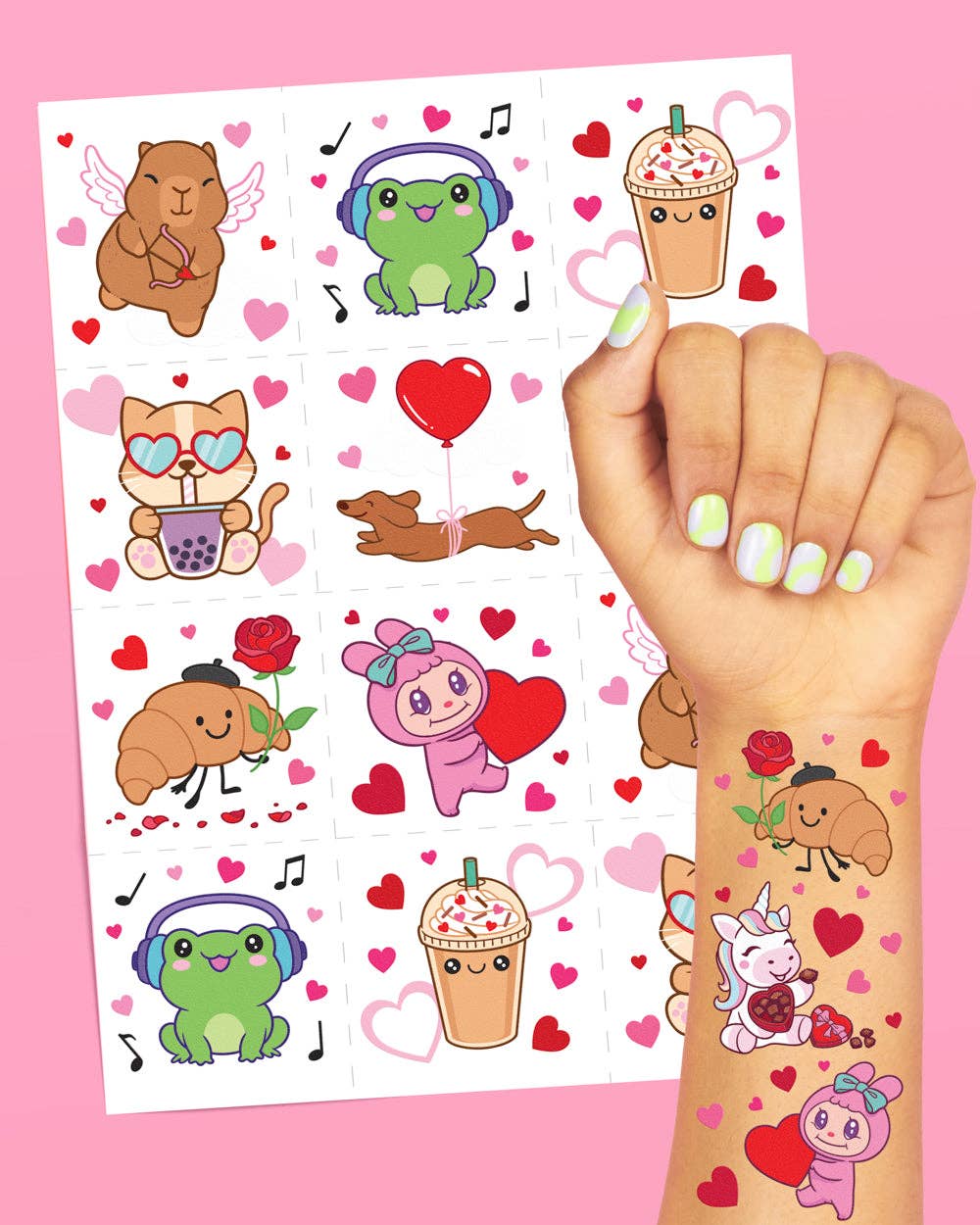 xo, Fetti Holiday Valentine Kawaii V-Day Card Set | kawaii, mochi, kids