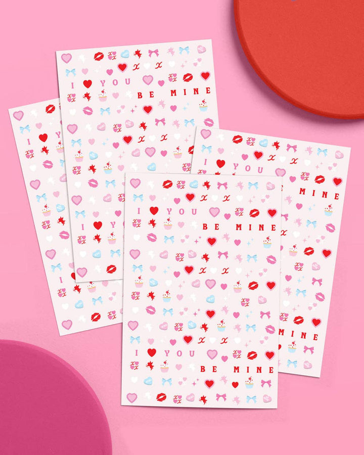 xo, Fetti Holiday Valentine's Be Mine Nail Stickers | cupid, valentine, V-Day